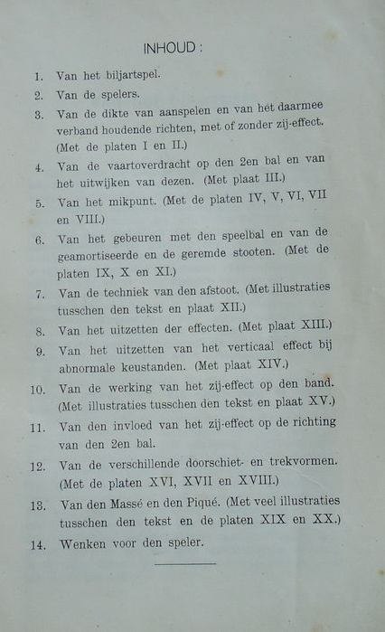 Leerboek van het Biljartspel - L.D. van der Vijver (1925)