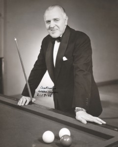 Willie Hoppe - foto met handtekening van 19 februari 1948