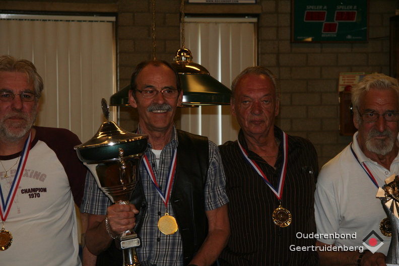 Van links naar rechts: Terry van Erp, Henk Schoonen, Wim de Zeeuw en Henk Jansen.